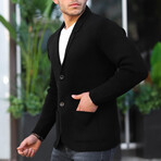 Pocket Detailed Knitwear Jacket // Black (M)