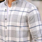 Checkered Lumberjack Fit Shirt // White (S)