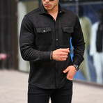 Suede Shirt-Jacket // Black (2XL)