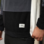 Half-Zipped Fleece Sweatshirt // Smoked (L)