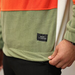 Half-Zipped Fleece Sweatshirt // Green (S)