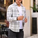 Checkered Lumberjack Fit Shirt // White (S)