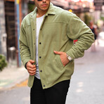 Comfortable Fleece Jacket // Khaki (M)