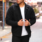 Comfortable Fleece Jacket // Black (L)
