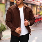 Comfortable Fleece Jacket // Brown (M)