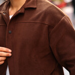 Comfortable Fleece Jacket // Brown (M)