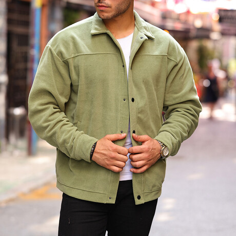 Comfortable Fleece Jacket // Khaki (S)