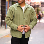 Comfortable Fleece Jacket // Khaki (XL)