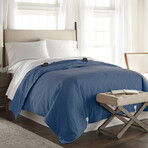Micro Flannel® 7 Layers of Warmth® Electric Blanket // Smokey Mountain Blue (Twin // 85x66)