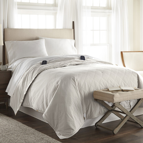 Micro Flannel® Electric Blanket // Ivory (Twin // 66x85)