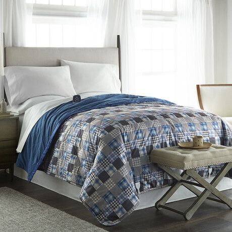 Micro Flannel® Electric Blanket // Smokey Mt Plaid (Twin // 66x85)