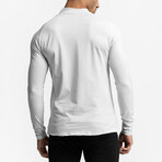 Mock Neck Longsleeve T-Shirt // White (S)