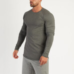 Long Form Fitting Longsleeve T-Shirt // Gray (XS)
