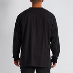 Loose Fit Long Sleeve Shirt // Black (XS)