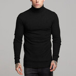 Long Sleeve Trutle Neck Sweater // Black (XS)