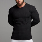 Long Sleeve Crew Neck Shirt // Black (M)