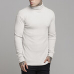 Long Sleeve Trutle Neck Sweater // White (XS)