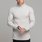 Long Sleeve Trutle Neck Sweater // White (XS)