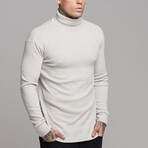 Long Sleeve Trutle Neck Sweater // White (XS)