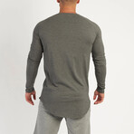 Long Form Fitting Longsleeve T-Shirt // Gray (XS)