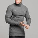 Long Sleeve Trutle Neck Sweater // Gray (XS)
