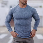 Long Sleeve Crew Neck Shirt // Blue (M)