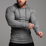 Long Sleeve Form Fitting Hoodie // Gray (XS)