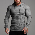 Long Sleeve Form Fitting Hoodie // Gray (XS)