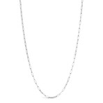 14K White Gold Mini Paper Clip Necklace