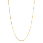 14K Yellow Gold Mini Paper Clip Necklace