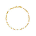 14K Yellow Gold Chunky Paper Clip Bracelet