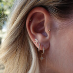 14K White Gold Classic Diamond Huggies