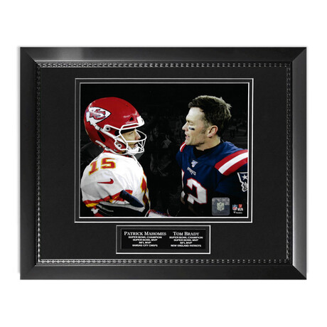 Patrick Mahomes & Tom Brady // Kansas City Chiefs + New England Patriots // Photograph + Framed