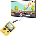 Handheld Game Console + Built-in 500 Games (Yellow)