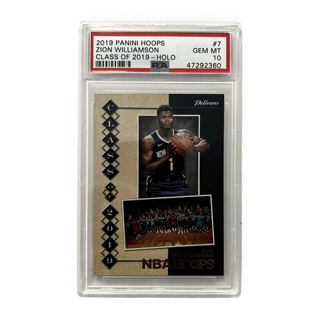 Zion Williamson // 2019 Panini Hoops Class Of 2019 Holo // Rookie Card // PSA 10 Gem Mint