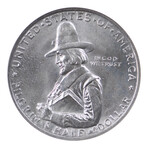1920 Pilgrim Commemorative Silver Half Dollar // NGC Certified MS65 // Deluxe Collector's Pouch