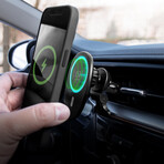 MagLock Magnetic Wireless Fast Charging Mount for iPhone 14 // Vent // Black