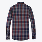 Long Sleeve Flannel Shirt // Blue (M)