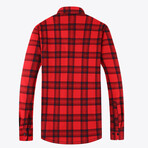 Long Sleeve Flannel Shirt // Red (S)
