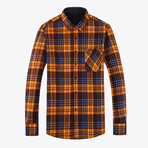 Long Sleeve Flannel Shirt // Yellow (S)