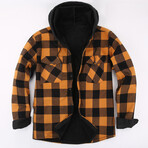 Hooded Flannel Jacket // Yellow (4XL)