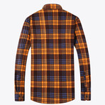 Long Sleeve Flannel Shirt // Yellow (S)