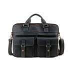 017 Messenger Leather Bag // Dark Gray