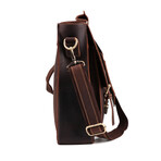 020 Messenger Leather Bag // Dark Brown