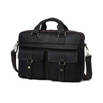 013 Messenger Leather Bag // Black