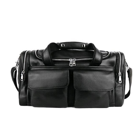 035 Bowling Leather Bag // Black
