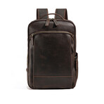 038 Backpack Leather Bag // Dark Brown