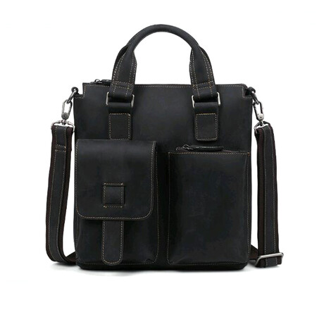 032 Tote Leather Bag // Black