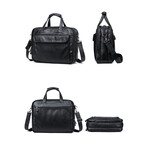 001 Messenger Leather Bag // Black