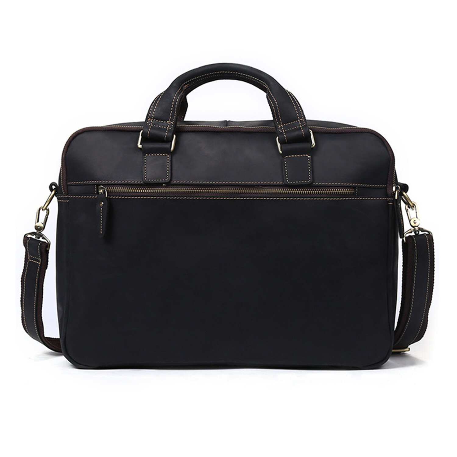 013 Messenger Leather Bag // Black - Amedeo Exclusive Leather Bags ...